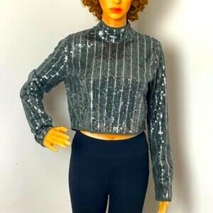 NBD Sequin Crop Top